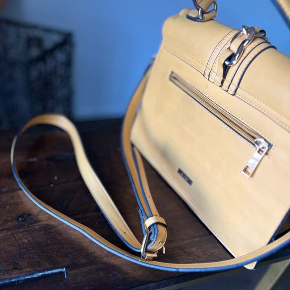 Aldo Yellow Medium Vibrant Crossbody Purse - Picture 7 of 9